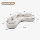 Meryl Curved Boucle Sofa