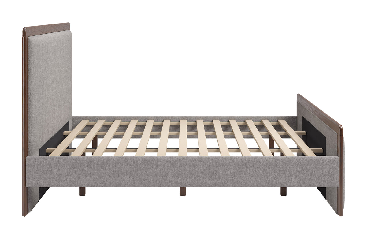 Somune Gray & Walnut King Bed