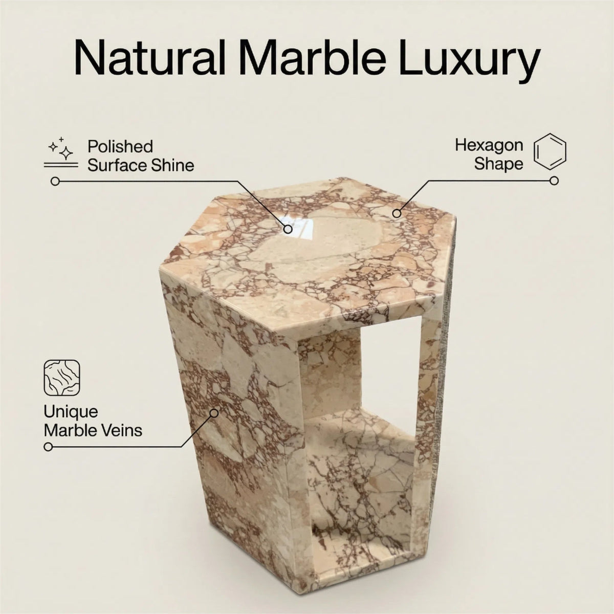 Alba Marble Side Table