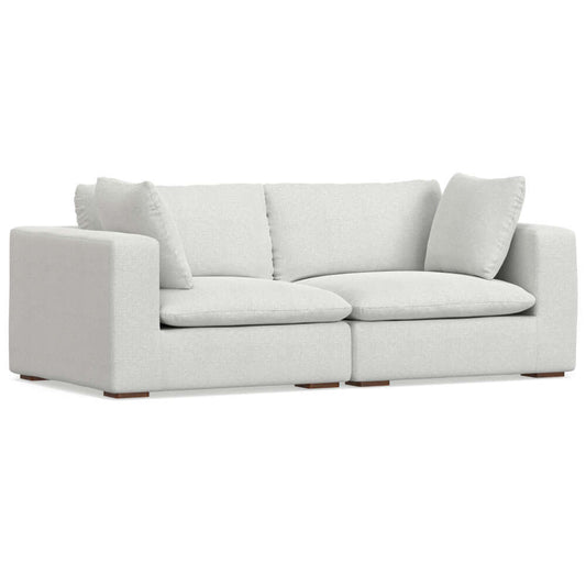 Jasmine Modern Grey Low Profile Cloud Modular Sofa 88'