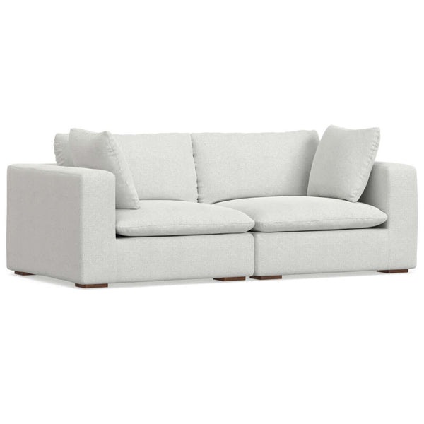 Jasmine Modern Grey Low Profile Cloud Modular Sofa 88'