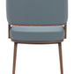 Poise Azure Gray & Walnut Dining Chair