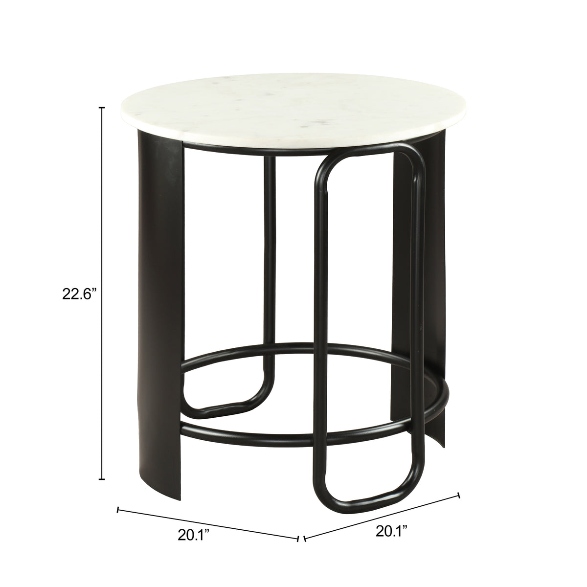 Obel White & Black Side Table