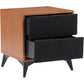 Zarif Black & Walnut Nightstand