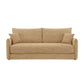 Cadie Mocha Chenille Sleeper Sofa – 84” Convertible Sofa Bed with 2 Pillows in soft chenille fabric.