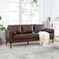 MCM Faux Leather Sofa 77'
