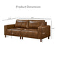 Callahan Sofa & Loveseat Set – Brown PU Leather, 2-Piece – view 12