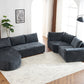 Callan Oversized Modular Sectional Sofa – 139" U-Shaped Chenille Sofa – view 10