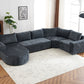 Callan Oversized Modular Sectional Sofa – 139" U-Shaped Chenille Sofa – view 12