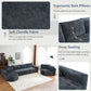 Callan Oversized Modular Sectional Sofa – 139" U-Shaped Chenille Sofa – view 16