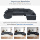 Callan Oversized Modular Sectional Sofa – 139" U-Shaped Chenille Sofa – view 17
