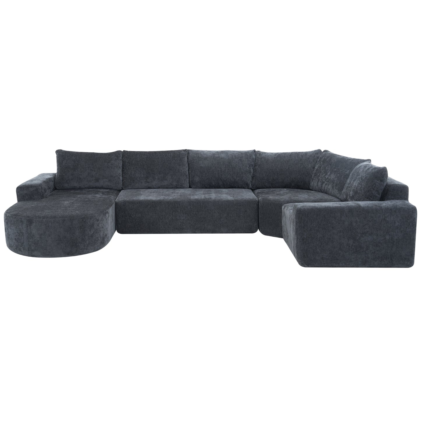 Callan Oversized Modular Sectional Sofa – 139" U-Shaped Chenille Sofa – view 19