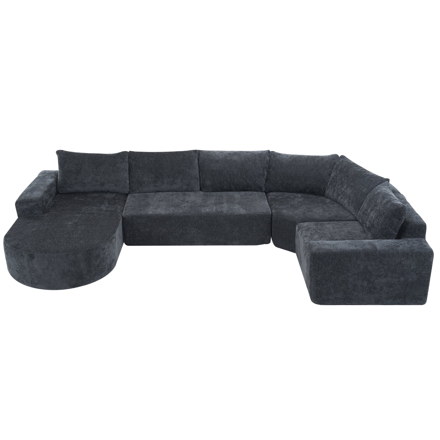 Callan Oversized Modular Sectional Sofa – 139" U-Shaped Chenille Sofa – view 20