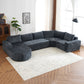 Callan Oversized Modular Sectional Sofa – 139" U-Shaped Chenille Sofa – view 3