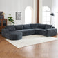 Callan Oversized Modular Sectional Sofa – 139" U-Shaped Chenille Sofa – view 6