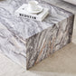 Callan Stone-Pattern Coffee Table – 39" Grey MDF Accent Table – view 12