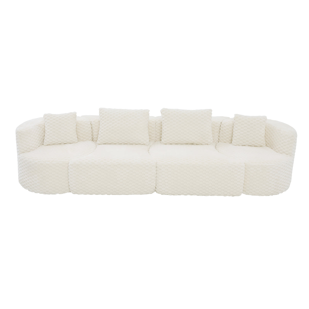 Callisto Bubble Velvet Modular Sofa – 137.8" Low-Profile Sectional – view 16