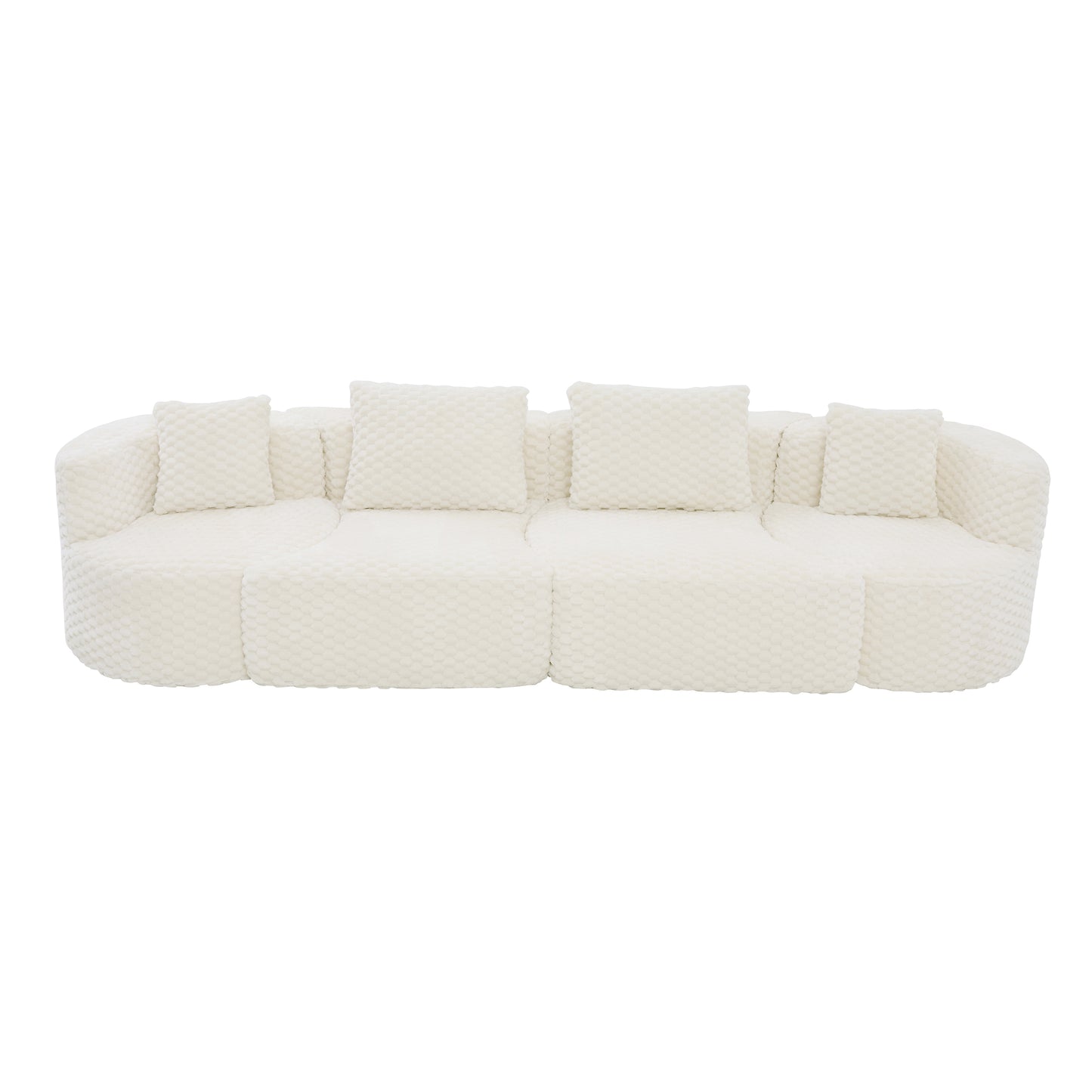 Callisto Bubble Velvet Modular Sofa – 137.8" Low-Profile Sectional – view 16