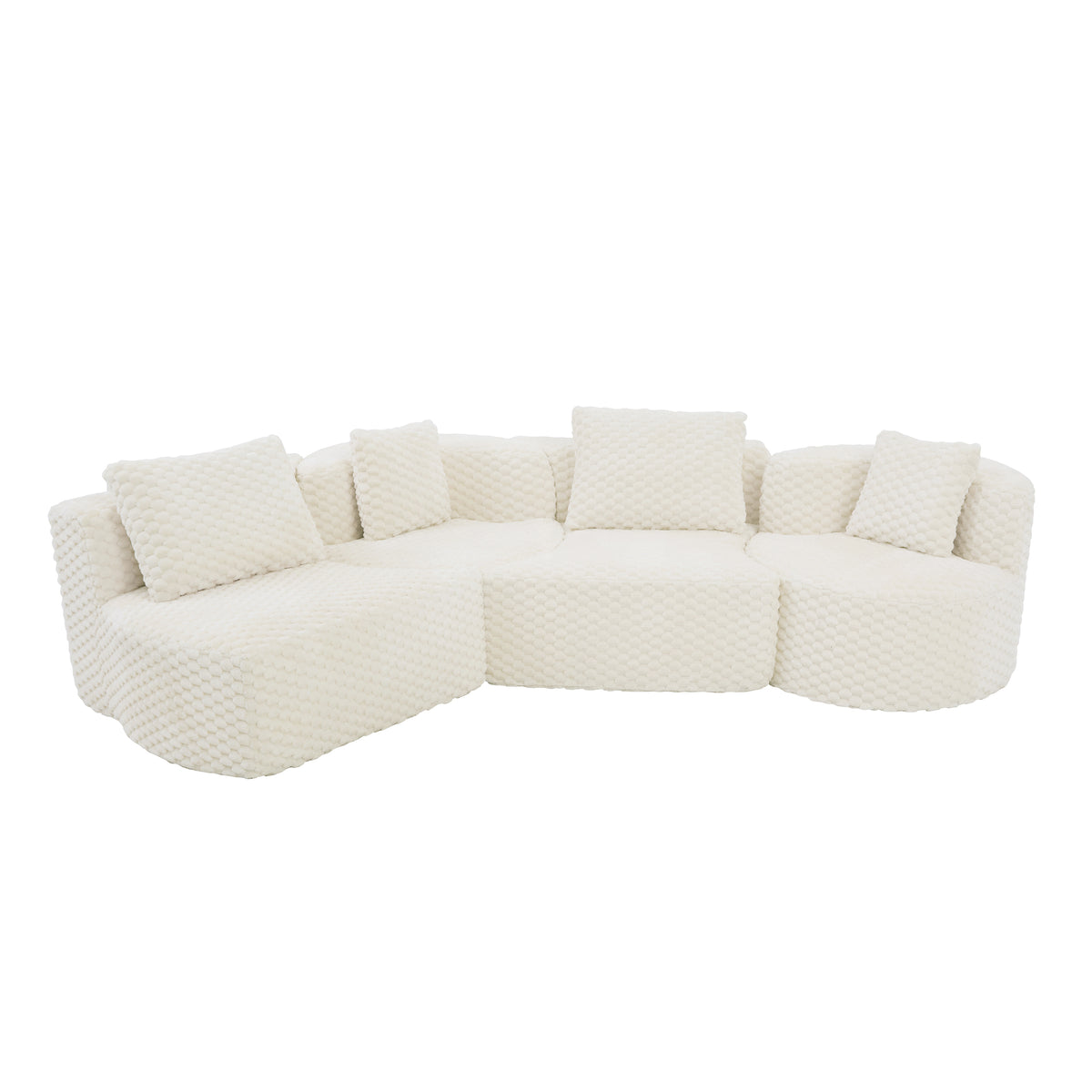 Callisto Bubble Velvet Modular Sofa – 137.8" Low-Profile Sectional – view 17