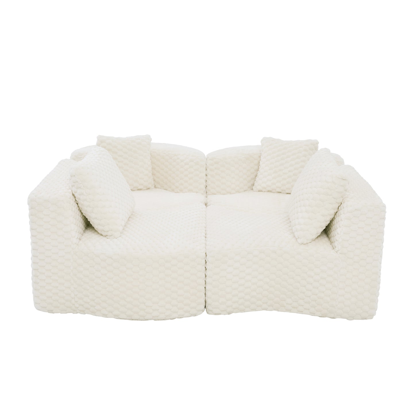 Callisto Bubble Velvet Modular Sofa – 137.8" Low-Profile Sectional – view 19