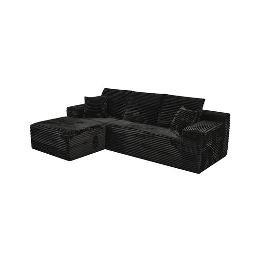 Calloway Modular Cloud Sectional Sofa – 107" L-Shaped Corduroy Sofa