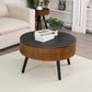 Callum Carved Wood Coffee Table – 31.5" Mid-Century Storage Coffee Table – view 5