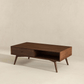 Caroline MCM Teak Solid Wood Coffee Table 48" - Revel Sofa 