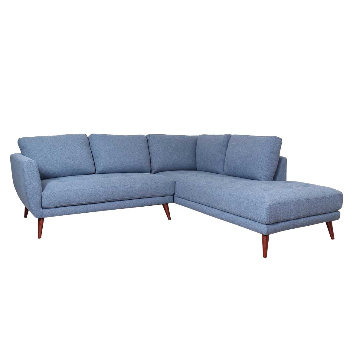 Casey Blue Upholstered Sectional Sofa – 95" Sectional Sofa