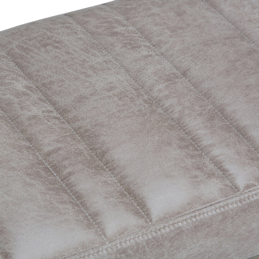 Casey Gray Faux Leather Bench – 48.4" Bench – view 2