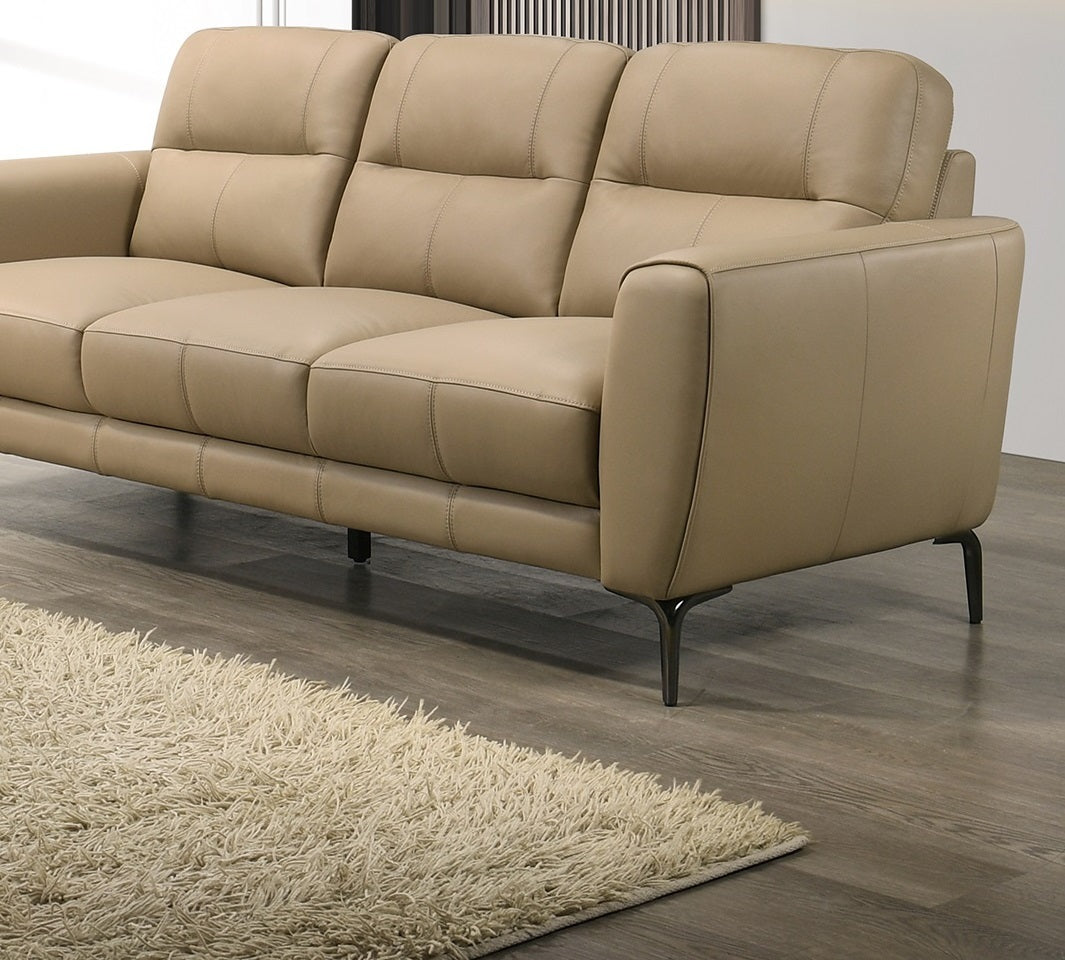 Castellan Top-Grain Leather Sofa & Loveseat Set – 82" Contemporary 2-Piece Leather Set – view 6