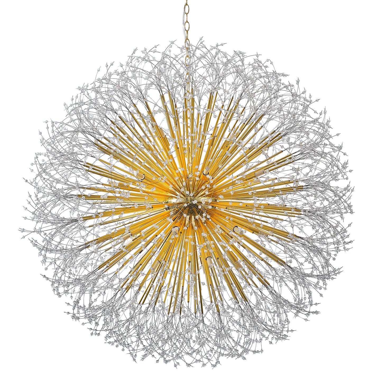 Cavell Crystal Chandelier – 63" Gold Dandelion Sputnik Chandelier – view 16