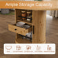 Cavell Oak Extendable Oval Dining Table – 59" Two-Tier Storage Dining Table – view 12