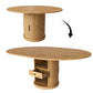Cavell Oak Extendable Oval Dining Table – 59" Two-Tier Storage Dining Table – view 14