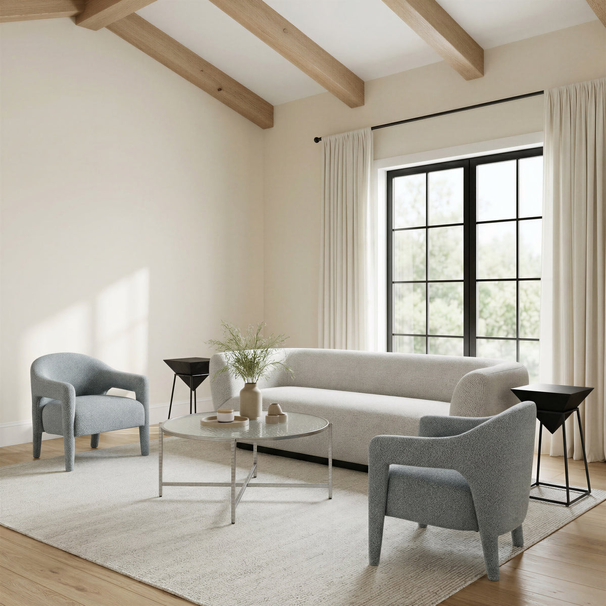 Vetro Silver Coffee Table