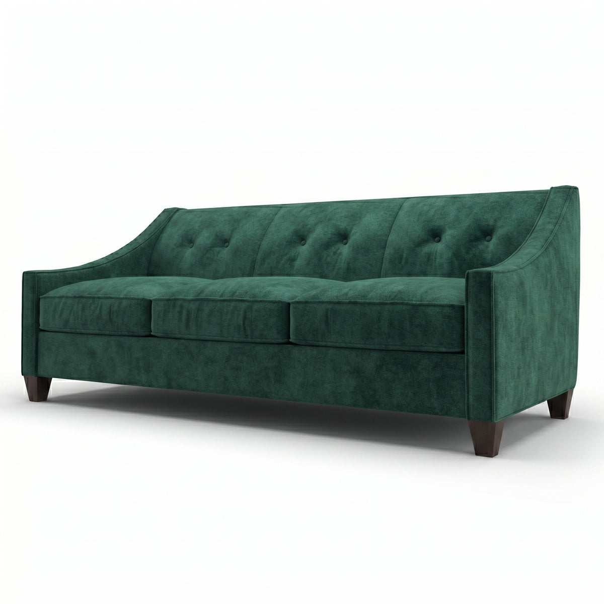 Berlin Classic Sofa – 87" American-Made 3-Seat Sofa - Velvet Antique Kelly Green - Velvet (5)