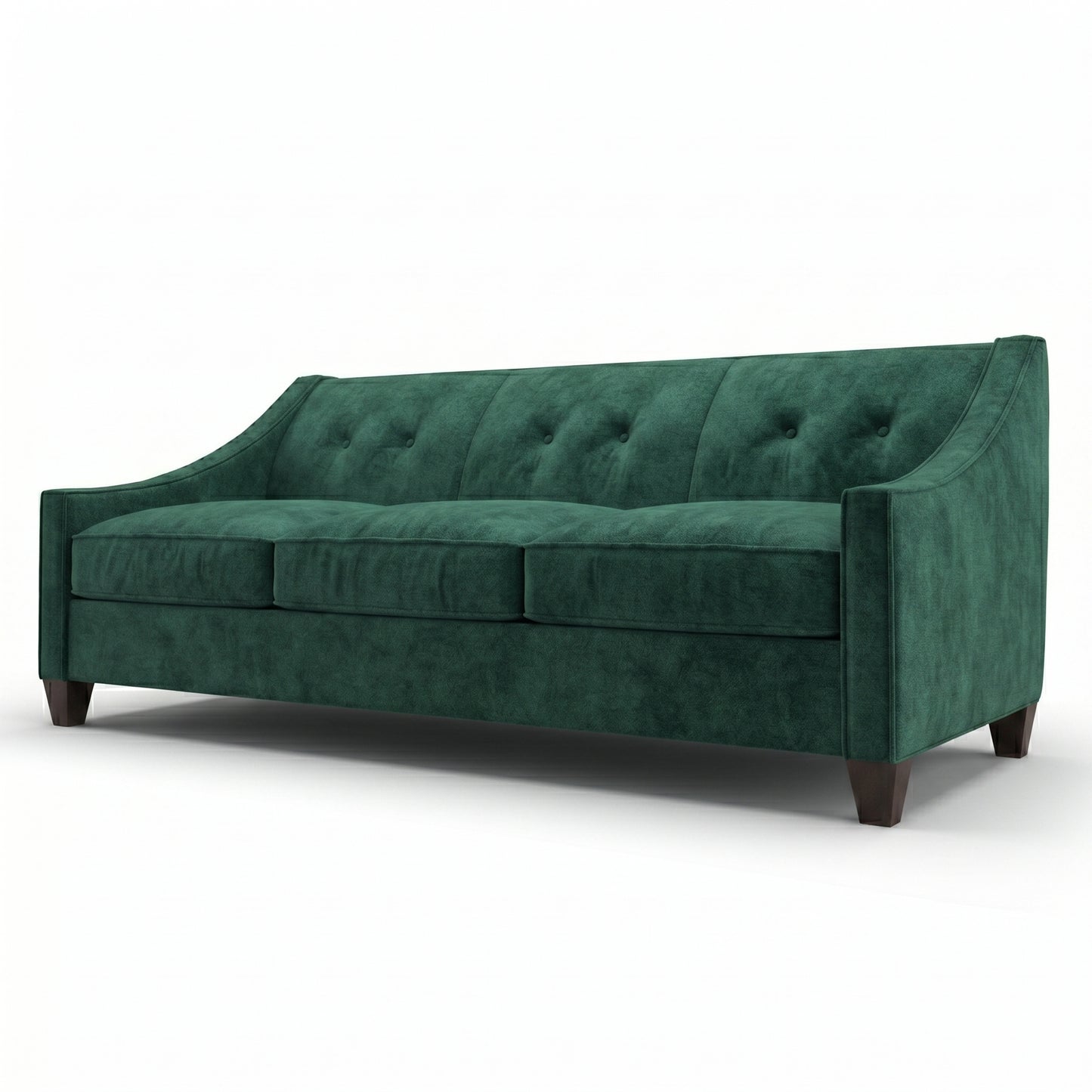 Berlin Classic Sofa – 87" American-Made 3-Seat Sofa - Velvet Antique Kelly Green - Velvet (5)