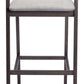 Troy Dove Gray & Espresso Barstool (Set of 2)