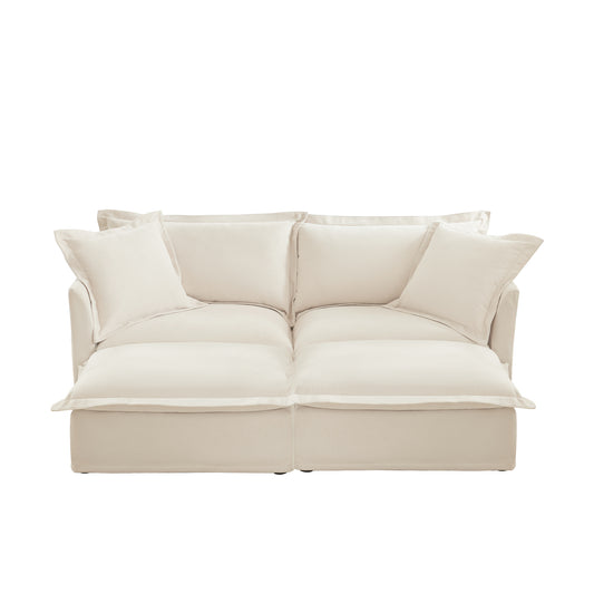 Pella Slipcovered 2-Seat Sleeper Sofa