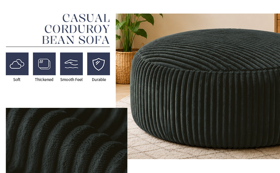 Selwyn Corduroy Bean Bag Chair