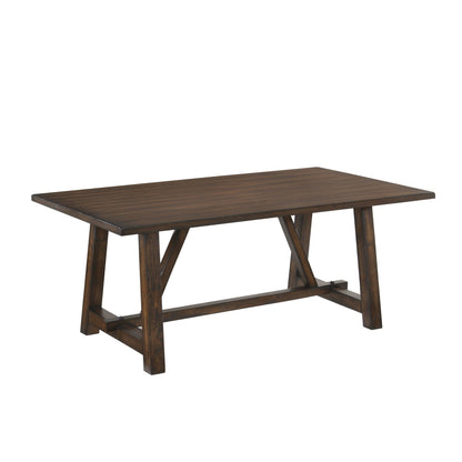 Kaelyn Dark Oak Synthetic Wood Dining Table