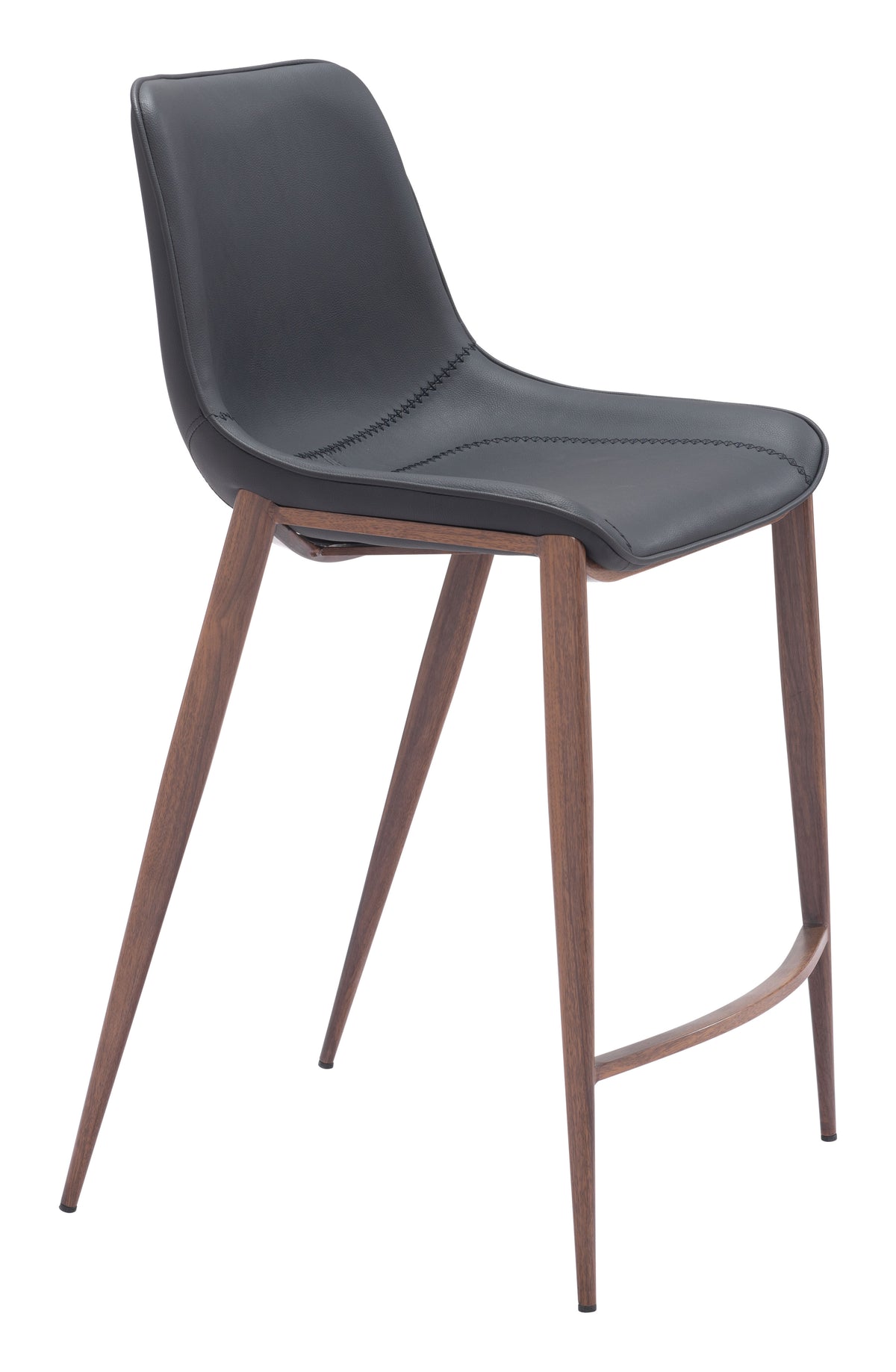 Magnus Counter Stool (Set of 2) in Black & Walnut