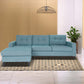MCM Blue Tufted Back L Shaped Sofa Sectional 108'