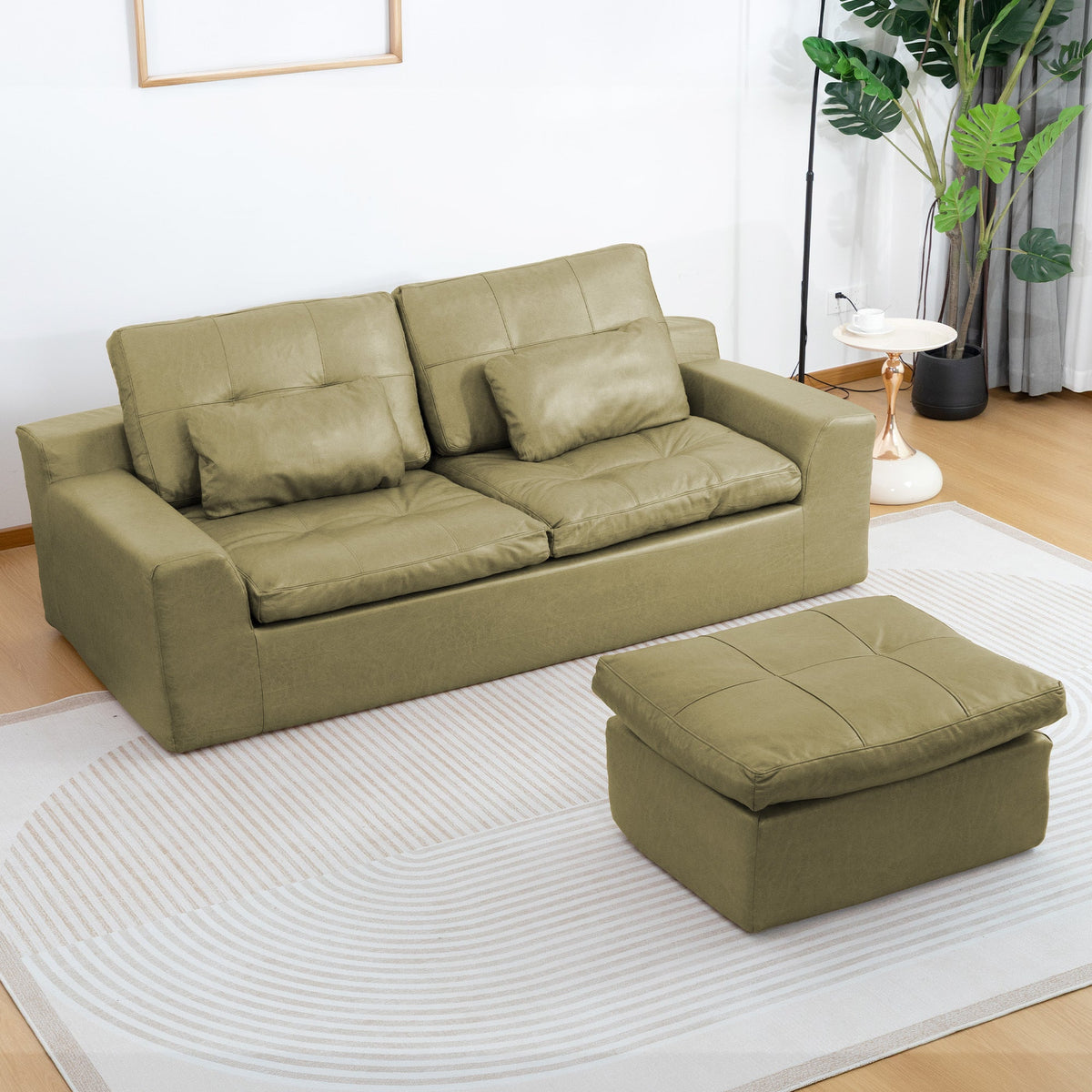 Delano Faux Leather Sectional Sofa