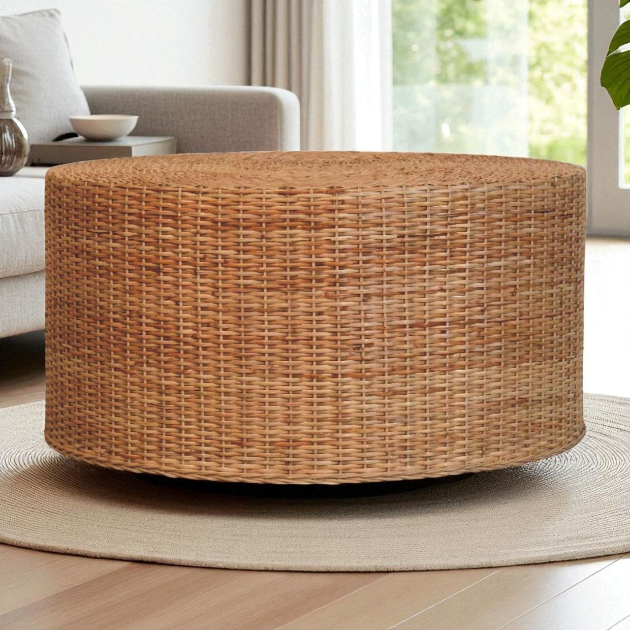 Baird Brown Wood Coffee Table – 31.5" Round Coffee Table