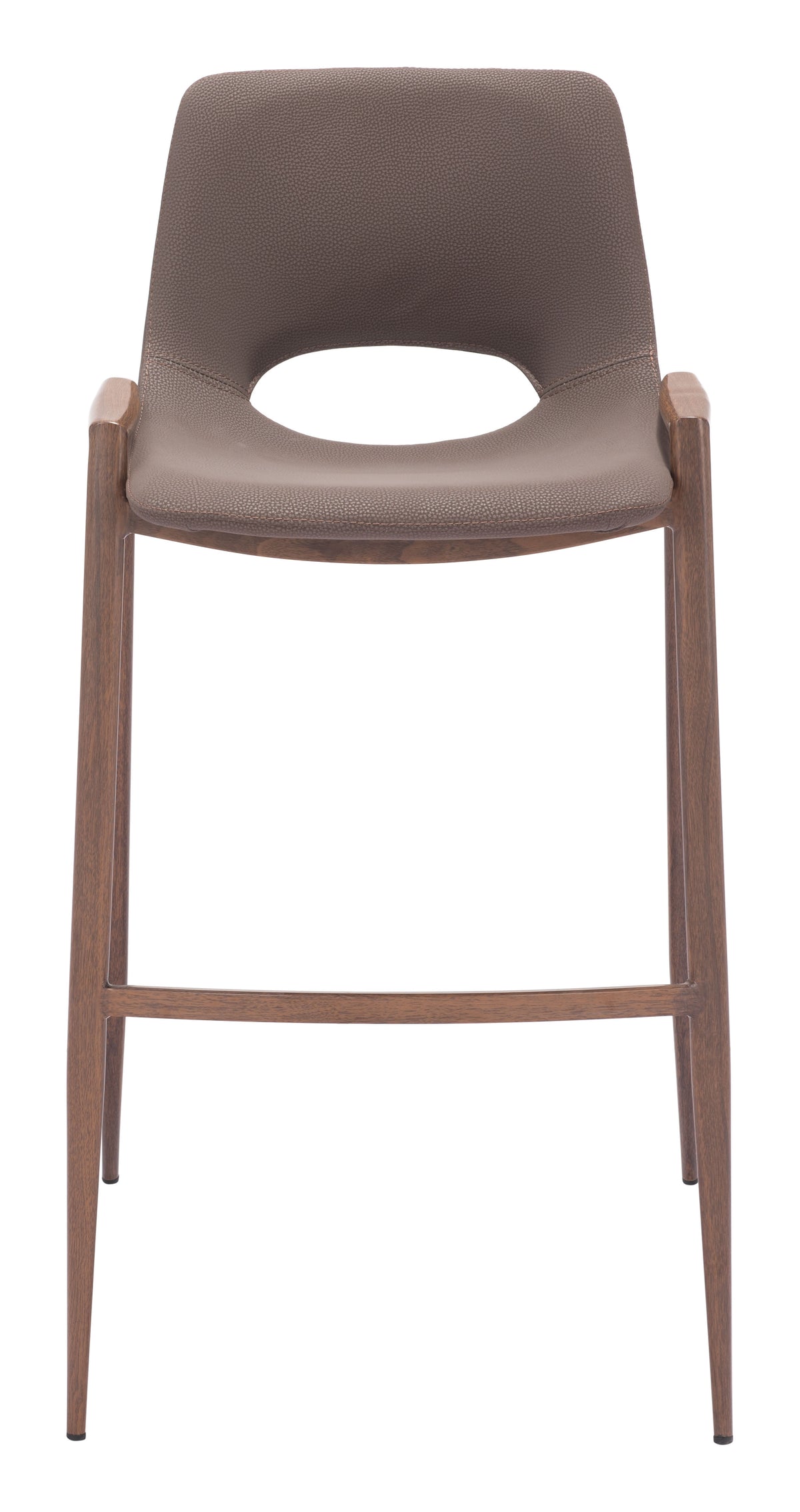Desi Barstool (Set of 2) in Brown & Walnut