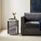 Alba Marble Side Table in Aurora (Blue, Purple & Gold)
