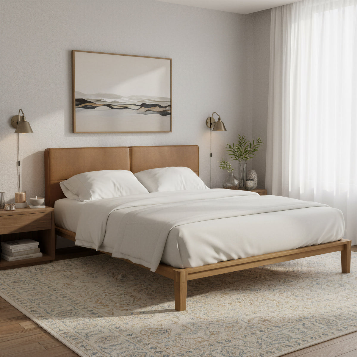 Cove Brown Floating Queen Headboard