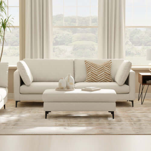 Ava MCM Performance Fabric Sofa 90"L (2 Colors)