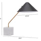 Pike Black & White Table Lamp