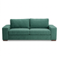 Modena Sofa 92" – Made in USA Square-Arm Sofa (7 Fabrics) - Velvet Antique Kelly Green - Velvet (9)